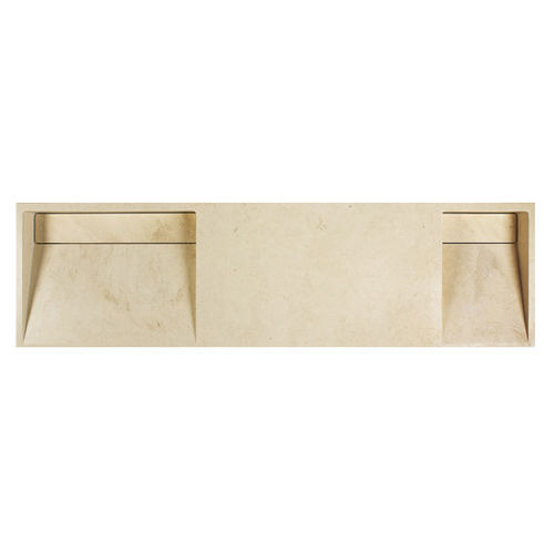 Lavabo sospeso - SLOPE - PIBA MARMI - in pietra naturale / con piano integrato / doppio