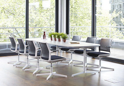 Tavolo da riunione contemporaneo - AD-LIB  - Senator - in laminato / rettangolare / professionale