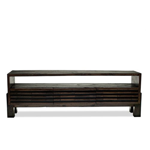 Mobile porta TV contemporaneo - MIRAI : PM.COP.L - WARISAN - in legno / nero