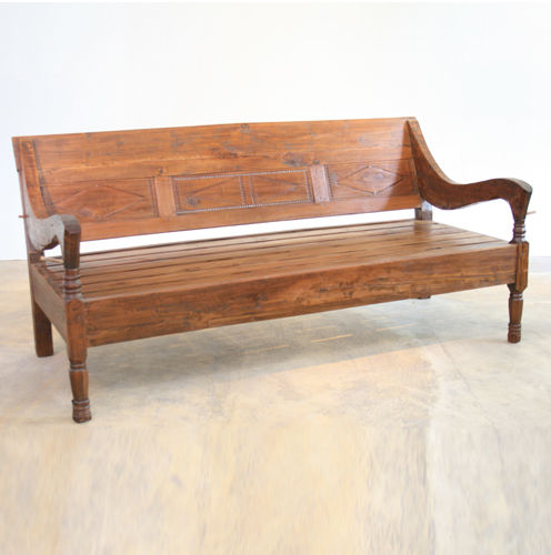 Panca classica - JAVA : I/7097 - WARISAN - in legno / con schienale / con braccioli