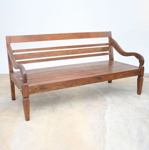 Panca classica - JAVA : I/5912 - WARISAN - in legno / con schienale / con braccioli