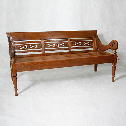 Panca classica - JAVA : I/7298 - WARISAN - in legno / con schienale / con braccioli