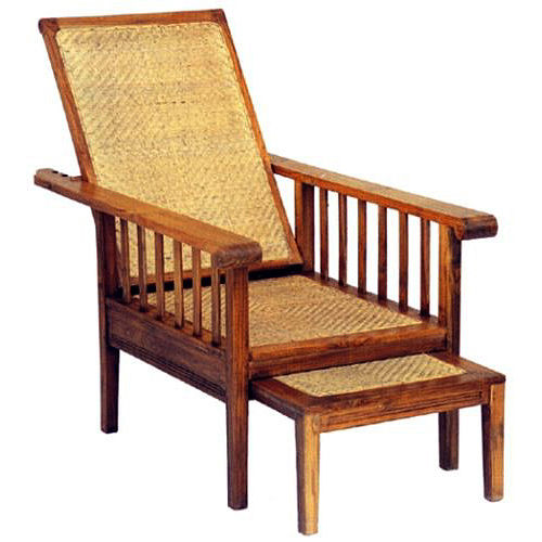 Poltrona classica - COMFORT LAZY : CL.LC3 - WARISAN - in legno / con poggiapiedi