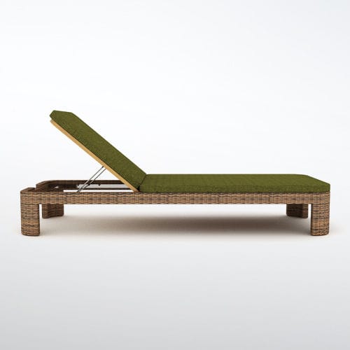 Lettino prendisole contemporaneo - TEABU : G.PL51 - WARISAN - in legno / per piscina