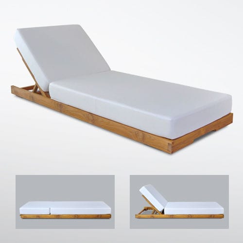 Lettino prendisole contemporaneo - NIKI : G.PL9 - WARISAN - in legno / per piscina / con schienale regolabile