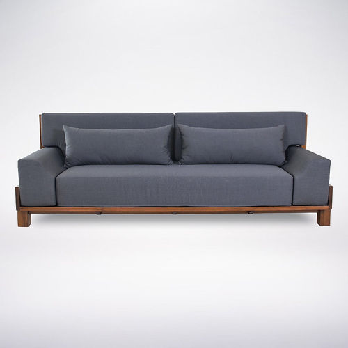 Divano contemporaneo - MIRAI : PM.SO1-1.L - WARISAN - in tessuto / antracite / in legno