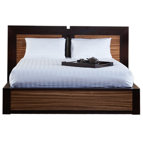 Letto matrimoniale - RIFT : C.B42 - WARISAN - contemporaneo / con testiera / in legno