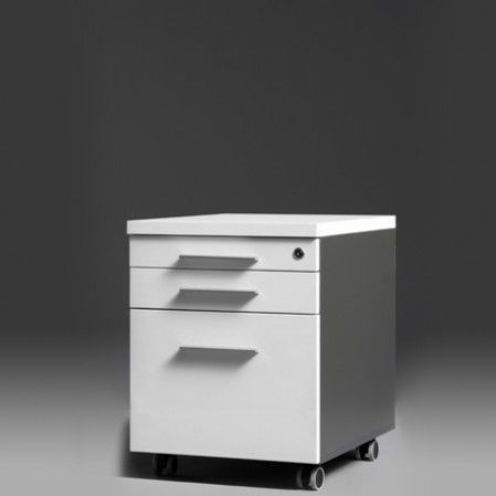Cassettiera per ufficio in legno - Burotime Office Furniture - in laminato / 3 cassetti / con rotelle