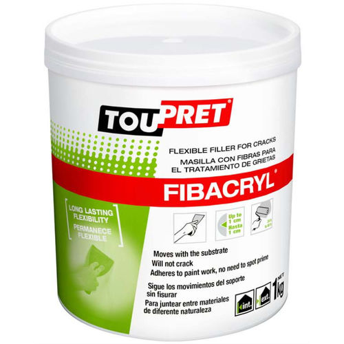 Mastice elastico - FIBACRYL®  - TOUPRET - a base di resina acrilica / a base minerale / per calcestruzzo