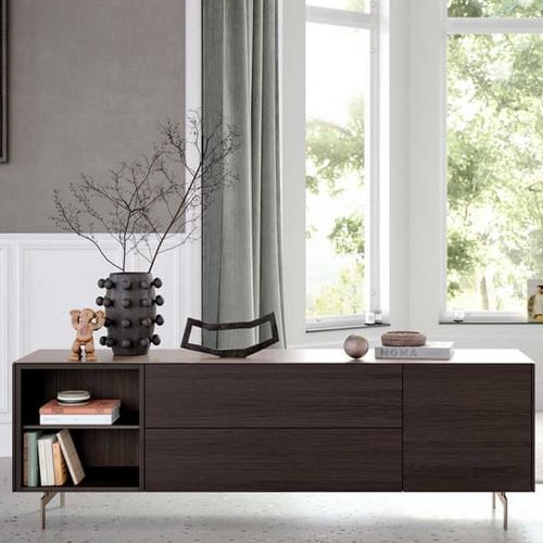 Credenza contemporanea - side - Spectral Audio Möbel GmbH - in legno / in ceramica / con ripiano