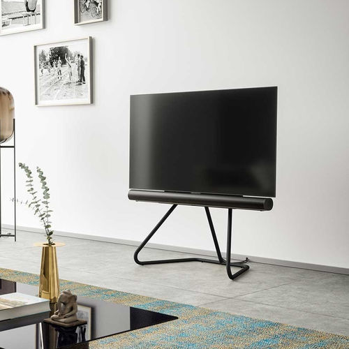 Supporto per TV da terra contemporaneo - tube UX - Spectral Audio Möbel GmbH - con cablaggio nascosto / in acciaio / per uso residenziale