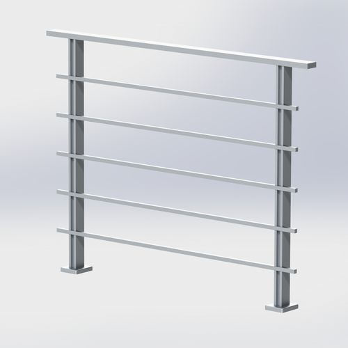 Ringhiera in alluminio - MS-200 - Panidis SA - a sbarre / da esterno / per balcone