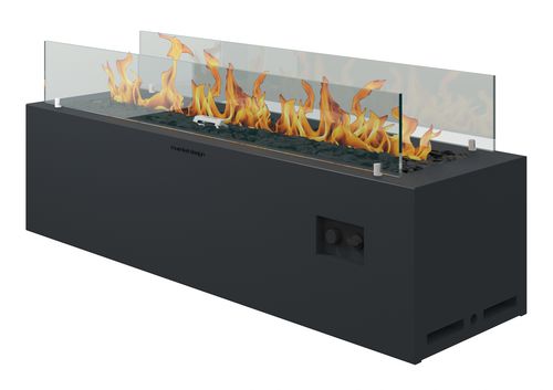 Focolare aperto a gas - SPIRIT - muenkel design - centrale / in alluminio