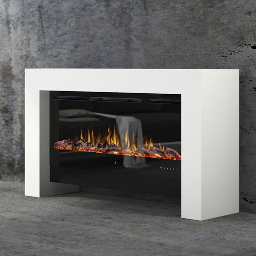 Camino elettrico - BRIDGE OPTIFLAME - muenkel design - da appoggio / Faccia singola / con focolare chiuso