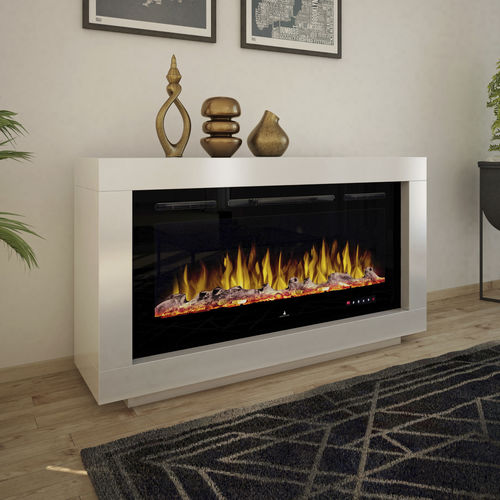 Camino elettrico - NOBLE FLAME OHIO  - muenkel design - a pavimento / Faccia singola / con focolare chiuso