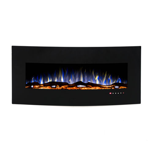 Camino elettrico - NOBLE FLAME DETROIT 1220 - muenkel design - da parete / senza canna fumaria / Faccia singola