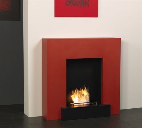Camino a bioetanolo - BREEZE  - muenkel design - da incasso / Faccia singola / con focolare aperto