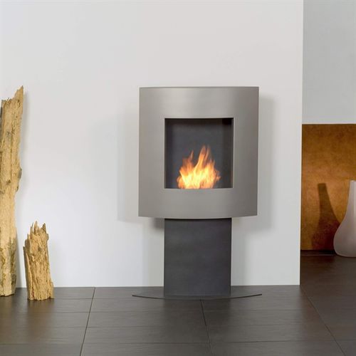 Camino a bioetanolo - ABLAZE  - muenkel design - da incasso / Faccia singola / con focolare aperto