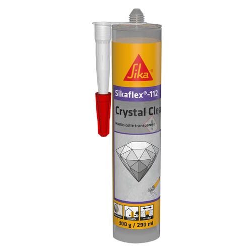 Mastice elastico - Sikaflex®-112 Crystal Clear - Sika France SAS - a base di polimeri / di fissaggio / adesivo