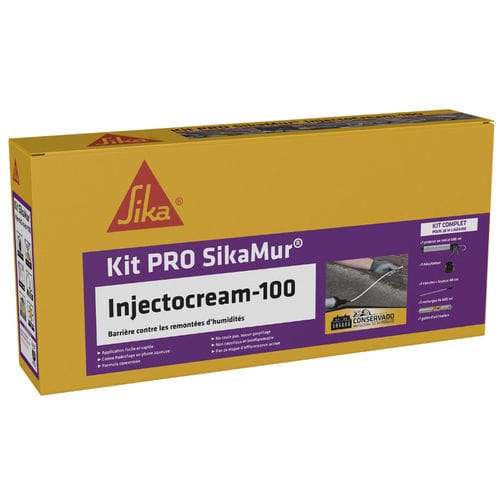 Trattamento idrorepellente per mattoni - SikaMur® InjectoCream-100 - Sika France SAS - per pietre / per muratura / di protezione dei mattoni
