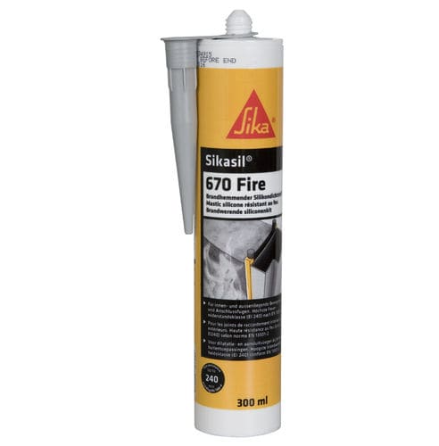 Mastice elastico - SIKASIL®-670 FIRE - Sika France SAS - in resina di silicone / per impermeabilità / per calcestruzzo