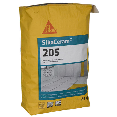 Malta collante per piastrelle - SikaCeram®-205 - Sika France SAS - idraulico / grigio / in polvere