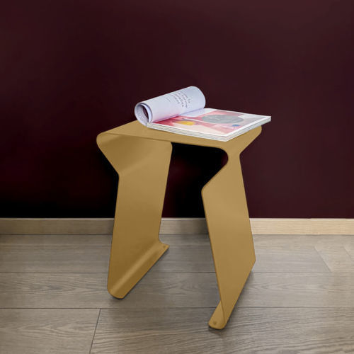 Sgabello contemporaneo - Fun  - Matière Grise - in acciaio / con supporto in acciaio / a slitta