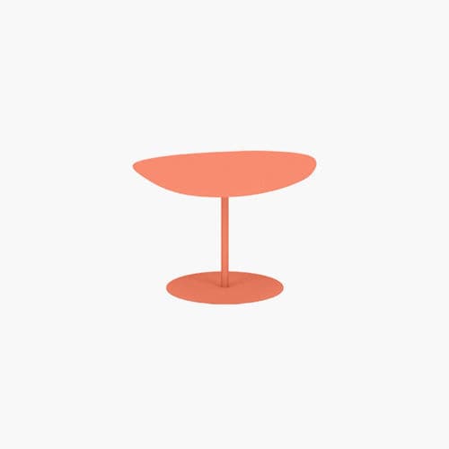 Tavolo d'appoggio contemporaneo - Galet - Matière Grise - in acciaio / in alluminio / con supporto in acciaio