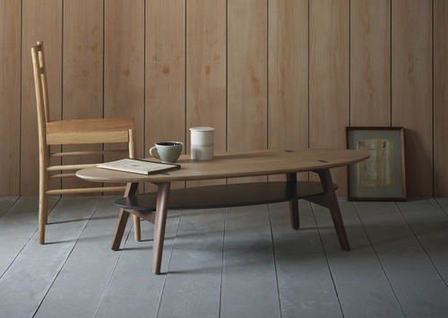 Tavolino basso classico - CLEMENT - PINCH - in legno / ovale / per uso residenziale