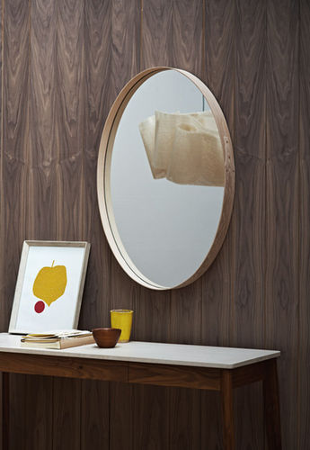 Specchio a muro - IONA - PINCH - contemporaneo / ovale / in legno