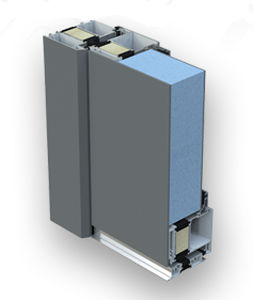 Profilato per porte in alluminio - AT 740 SI-D - AKOTHERM - termoisolante / di sicurezza