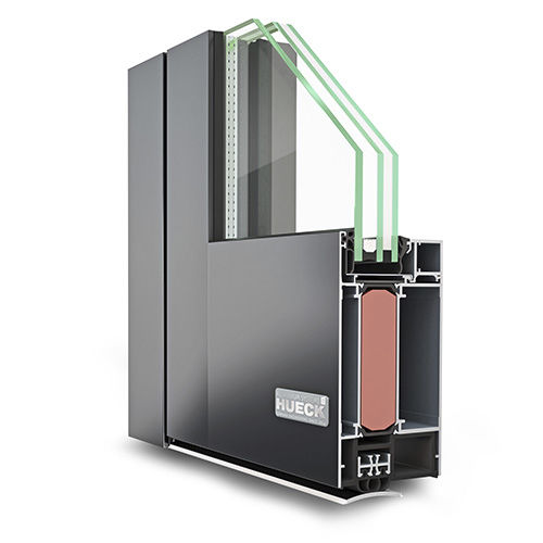 Profilato per porte in alluminio - LAVA 77-30-CE - Hueck System GmbH & Co. KG - termoisolante / tagliafuoco
