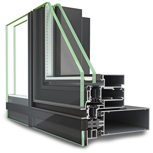 Profilato per finestra in alluminio - LAMBDA 110 - Hueck System GmbH & Co. KG - termoisolante / antirapina / a prova di vento