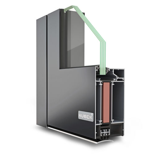 Profilato per porte in alluminio - LAVA 77-30 - Hueck System GmbH & Co. KG - termoisolante / a prova di vento / tagliafuoco