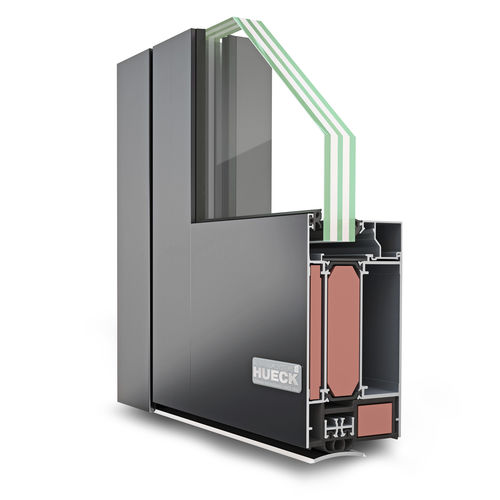 Profilato per porte in alluminio - LAVA 77-60 - Hueck System GmbH & Co. KG - termoisolante / tagliafuoco