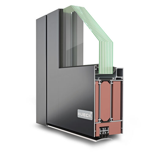 Profilato per porte in alluminio - LAVA 77-90 - Hueck System GmbH & Co. KG - termoisolante / tagliafuoco