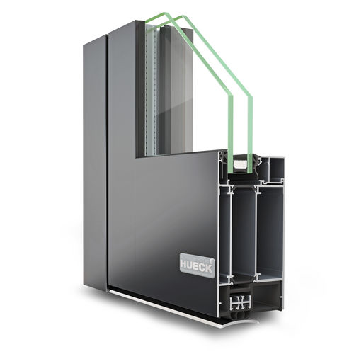 Profilato per porte in alluminio - LAVA 77-S - Hueck System GmbH & Co. KG - termoisolante / a prova di vento / antifumo