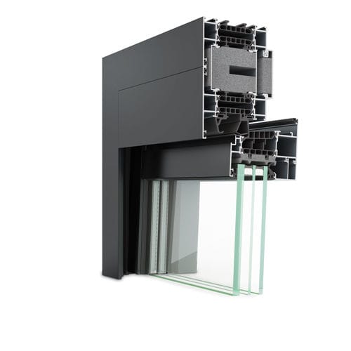 Profilato per finestra in alluminio - LAMBDA WS 090 Silent Air  - Hueck System GmbH & Co. KG - acustico / termoisolante