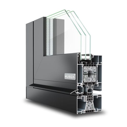 Profilato per porte in alluminio - LAMBDA DS 090 - Hueck System GmbH & Co. KG - di sicurezza / acustico / termoisolante