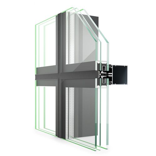 Facciata continua in pannelli - TRIGON FS 060 SG - Hueck System GmbH & Co. KG - in vetro / in metallo e in vetro / con isolamento integrato