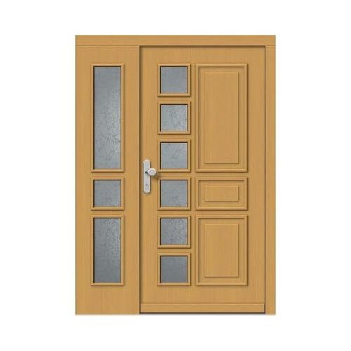 Porta d'ingresso - CLASSIC : 535+ST - M SORA - in legno / battente / semivetrata