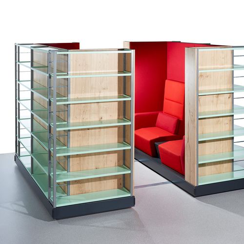 Libreria contemporanea - ZAMBELLI PAZIO - Zambelli GmbH & Co. KG - contract / in vetro / in metallo