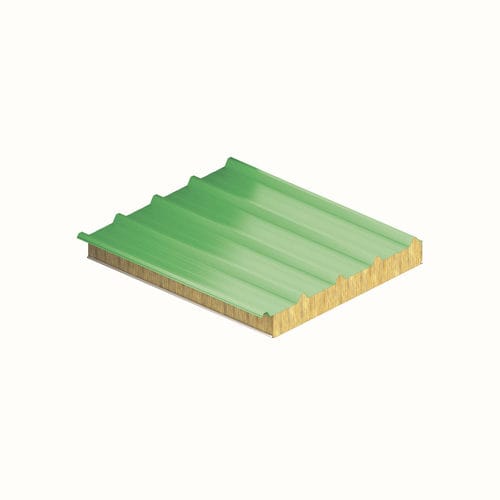 Pannello sandwich per tetto - THERMOROCK DACH - Hoesch Bausysteme - rivestimento in metallo / anima in lana minerale / incombustibile