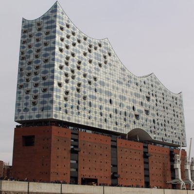 Rivestimento di facciata in pannelli - ELBPHILHARMONIE HAMBURG - Design Factory cmb - in acciaio inossidabile / 3D / levigato