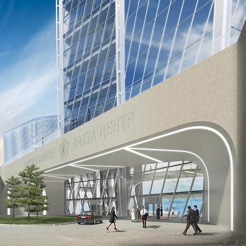 Facciata continua a montanti e traversi - LAKHTA CENTER, ST. PETERSBURG - Design Factory cmb - in vetro / in acciaio inossidabile