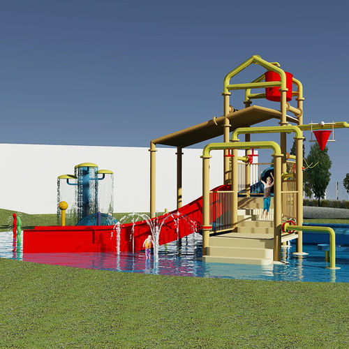Struttura ludica per parco acquatico - Van Egdom - in plastica / in legno