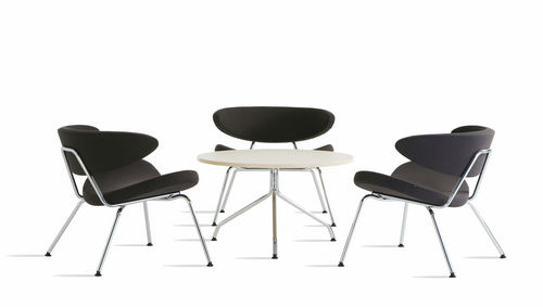 Tavolino basso contemporaneo - TRIO - mitab - in metallo / in rovere / in faggio