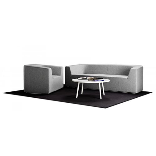 Divano contemporaneo - CASLON - mitab - in tessuto / grigio / 2 posti