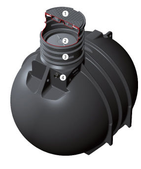Serbatoio di stoccaggio dell'acqua - 1500l - 10 000l - Premier Tech - in plastica