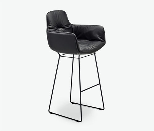 Sedia alta contemporanea - LEYA - FREIFRAU - da interno / in tessuto / in pelle